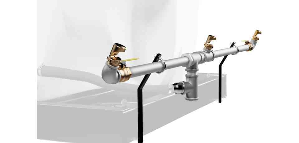 Spray System & Brass Nozzles - The available rear spray system with brass nozzle(s) ensures a consistent application of water to the ground when configured with a motor and pump. The brass nozzle(s) provide superb coverage and can be adjusted to direct the spray as desired. Our full-size water trailers come standard with 3 nozzles on a steel spray bar that also include valves to selectively turn the outer nozzles on or off, or to adjust their flow. The compact-size water trailers have either 1 or 2 nozzles depending on the application.