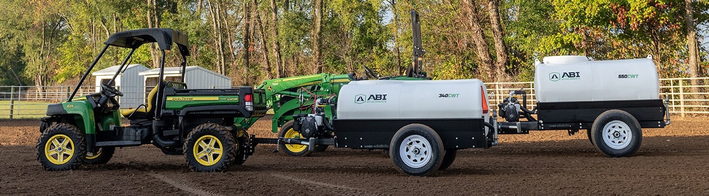 ABI Attachments 340 Gallon and 550 Gallon Compact Water Trailers