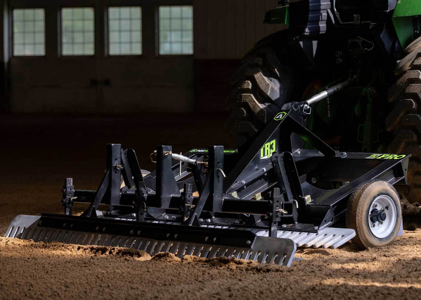 Side view of the TR3 Pro in an inside arena