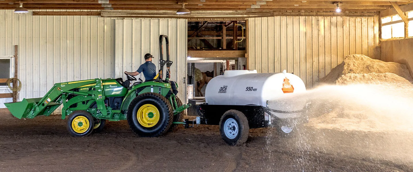 Watering an Indoor Horse Arena