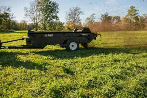 Pull behind 125 PTO pull behind Manure Spreader Manure Management being displayed.