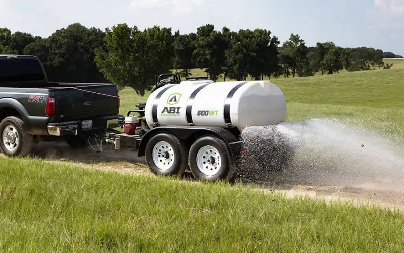 Truck 500 Gallon Water Trailer Dirt Road