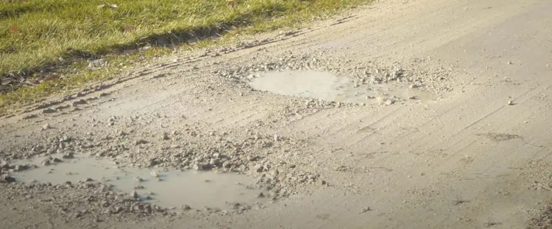 Gravel Driveway Pothole