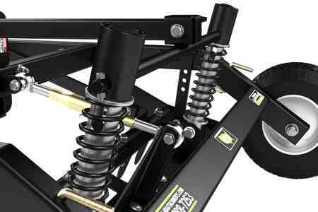 The patented Coiled Springs of the Gravel Grader allow the forgiveness needed to pull through tough areas. When using the wireless remote, the actuator will transfer a measured amount of downward force, from your mower, to the grader box. These Coiled Springs give you an exact amount of grading action without “spinning out”. When other grading attachments leave you stuck in the middle of a job…the Coiled Springs of the Gravel Grader guarantee you, and your gravel driveway, success.