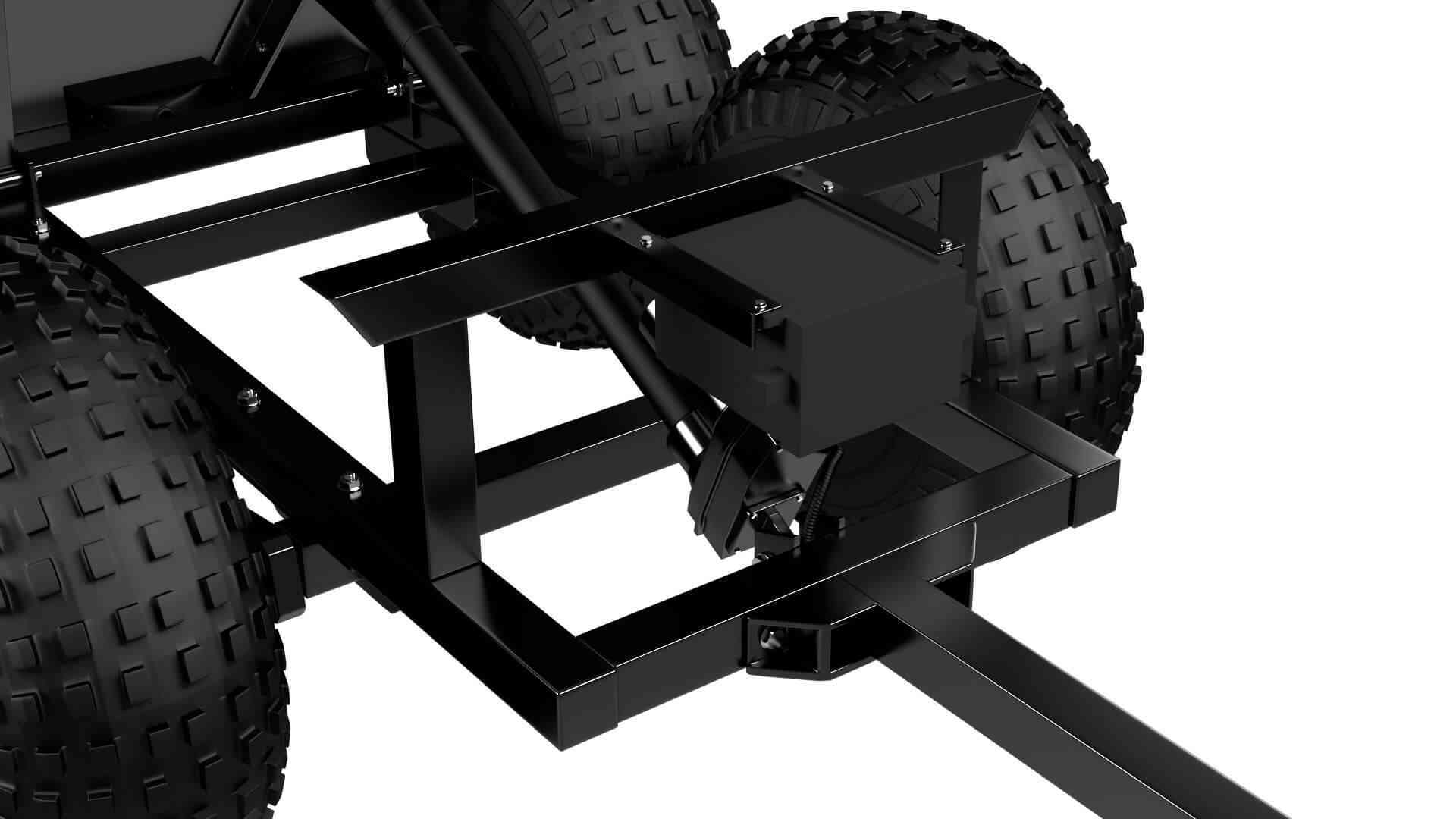 Heavy Duty Frame - The frame of the Workman ATV Dump trailer is constructed of 2″ x 2″ heavy duty steel. This frame is designed for extreme durability in the harshest conditions.