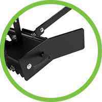 Material Recovery Wing allows material outside of the box width to be pulled to the center of the tool. The wing can be adjusted and set to below grade in order to grab loose debris on slopes.