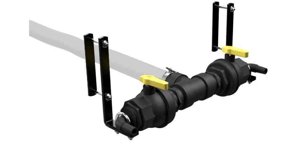 The ABI Potable Water Trailers feature a standard water distribution system that accommodates the majority of potable water needs. This standard configuration is gravity fed and includes two 2″ ball valves each with a 5/8″ hose barb. For added versatility, ABI offers select customizable water distribution system options depending on your water application needs.