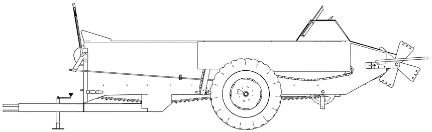 Line Drawing - 85ft GD Manure Spreader