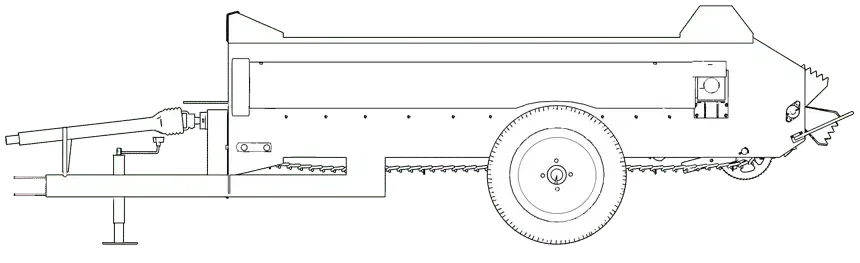 Line Drawing - 50ft PTO Manure Spreader