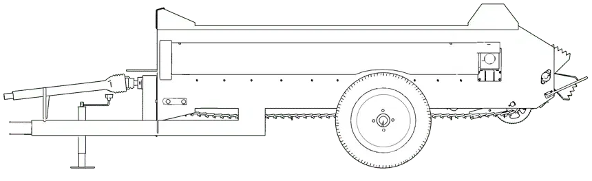 Line Drawing - 50ft PTO Manure Spreader