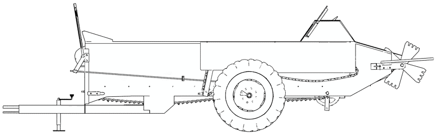Line Drawing - 85ft GD Manure Spreader