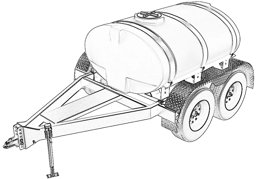 Line Drawing (Sketch) - Potable Water Trailers